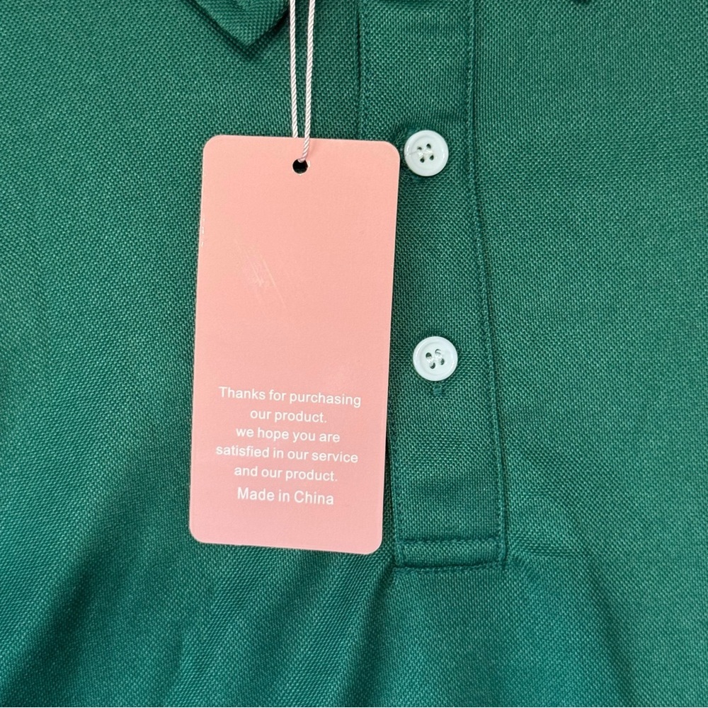 Bishuige Womens Green Long Sleeve Polo Shirt Size 3XL NWT Office Business Career - Picture 4 of 7